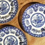 1890’s 英國古董青花瓷花樣湯盤