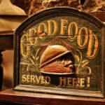 英國古董手繪雕刻餐廳招牌