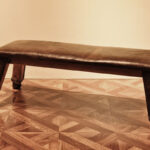 英國古董健身房皮長凳