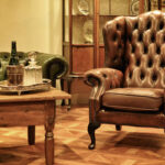 英國 Chesterfield 拉扣單椅沙發